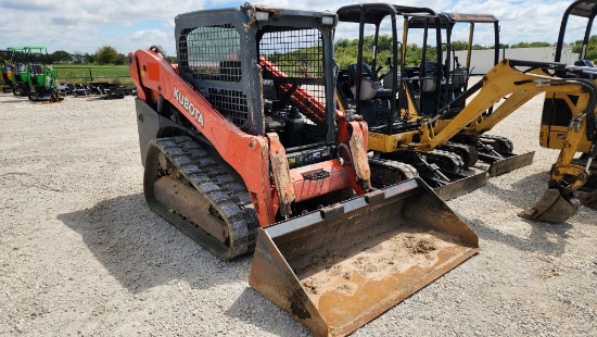2016 KUBOTA SVL75-2 TRACK SKID STREER, SHOWING 3260 HRS,  CANOPY, 15" RUBBE