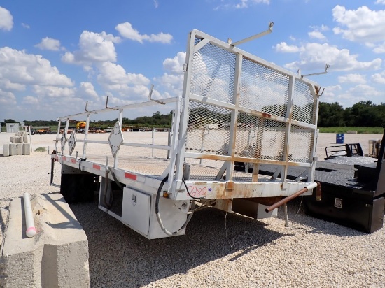 UTILITY TRUCK BED,  15', FOLDING REAR LIFT GATE, HEADACHE RACK, AS IS WHERE