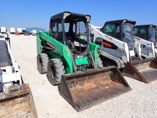 2015 BOBCAT S510 TIRE SKID STEER, SHOWING 2199 HRS,  CANOPY, 4CYL BOBCAT DI