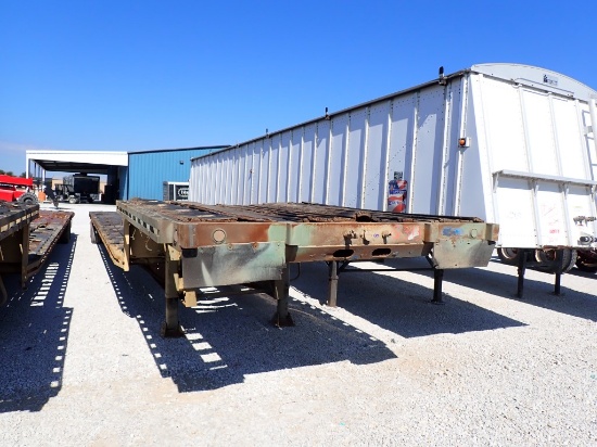2002 DOON FLATBED TRAILER,  53', 10' TOP DECK, TANDEM AXLE, AIR RIDE,  PREV