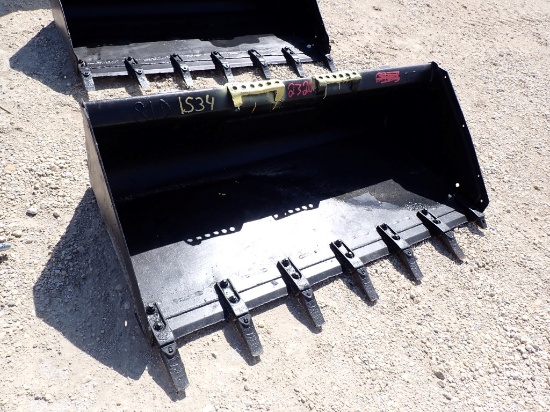 SKID STEER ATTACHMENT,  66" SMOOTH BUCKET, AS IS WHERE IS