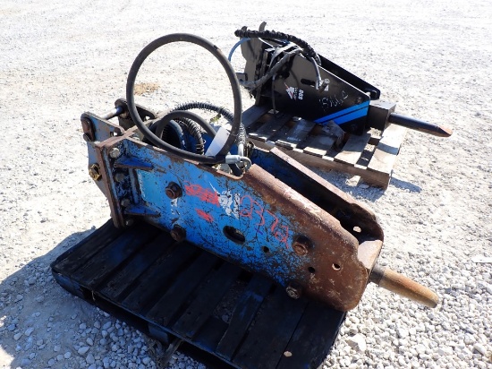 OKADA EXCAVATOR HYD BREAKING HAMMER,  AS IS WHERE IS