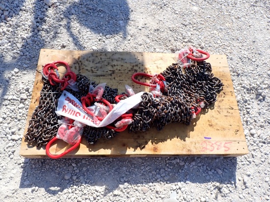 2024 LIFTING CHAINS,  NEW, 7' LENGTH X 5/16", DOUBLE SLING, AS IS WHERE IS