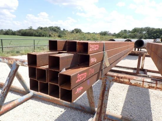 SQUARE TUBING,  (16), 11GA, 234' TOTAL, 4" X 4", AS IS WHERE IS