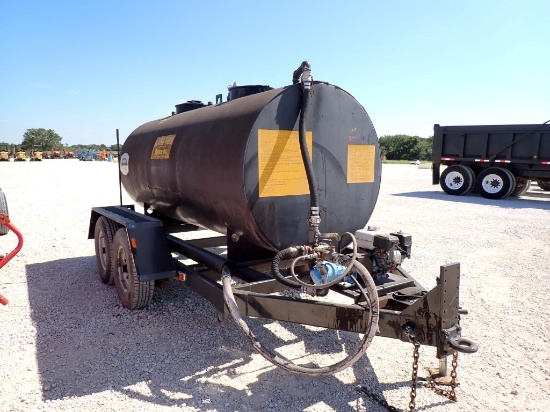 2011 DURACO HOT OIL TANK,  1000 GAL, HONDA GX160 GAS (LOCKED UP), TANDEM AX