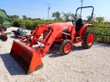 2019 KUBOTA L3560 TRACTOR, 1429 HRS,  CANOPY, KUBOTA 3CYL 37HP DIESEL ENG,