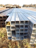 (25) LENGTHS OF SQUARE TUBING,  GALVANIZED, 12 GA X 2-1/2