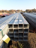 (16) LENGTHS OF SQUARE TUBING,  GALVANIZED, 11 GA X 4