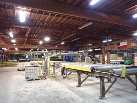 COMPLETE TIMBER LAMINATING SYSTEM, BUILT IN 2019, (2) INFEED DECKS ...