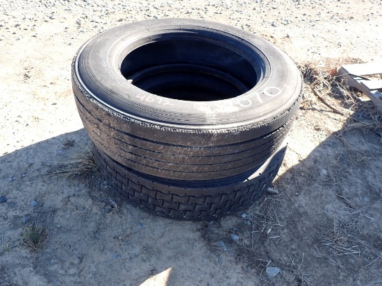 (2) 255/70R22.5 TIRES