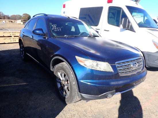 2008 INFINTY FX35 SUV, 245,272+ mi,  V6 GAS, AUTO, PS, AC, S# JNRAS08WX8X20