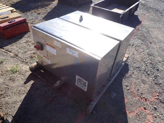 (2) CONTROL BOXES,  STAINLESS STEEL, 30 AMP, 400-V, 35 X 16 X 22
