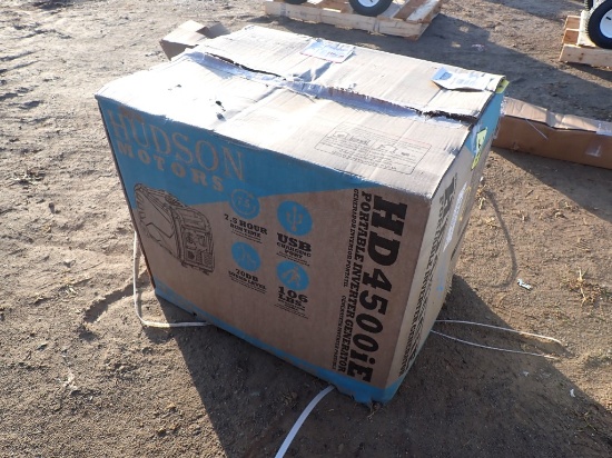 HUDSON MOTORS HD4500 IE INVERTER GENERATOR,  3.8KW OUTPUT,GAS, NEW IN BOX,
