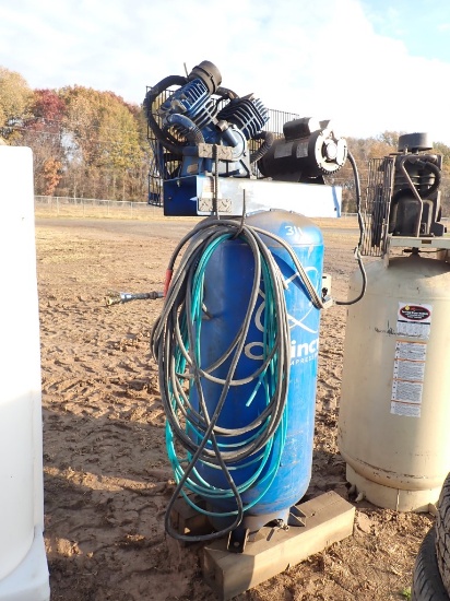 QUINCY UPRIGHT AIR COMPRESSOR,  ELECTRIC, 60 GALLON, 175 PSI, WORKS,