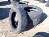 (4)255/70R22.5 ORIGINAL LUG TIRES