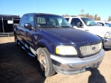 2003 FORD F-150 TRUCK,  CREW CAB, V8 GAS, AUTOMATIC, PS, AC, DROVE IN S# 1F