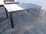 STEEL SHOP TABLE,.  4' X 8'