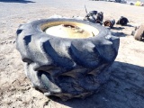 (2) 20.8-38 TRACTOR TIRES ON RIMS,  FOR JOHN DEERE