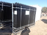 STEEL SITE FENCE,  MODEL K0608-22, POWDER COATED, 3-RAIL STYLE, (22) 8' X 6