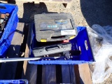 CRATE W/ TESTERS, SOCKETS, AIR HAMMER SET & MISC