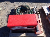 PALLET OF CRAFTSMAN TOOL BOX, MISC HOSE, PULLER SET & MISC,