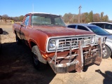 1975 DODGE CUSTOM 200 POWER WAGON TRUCK, 59,853+ mi showing,  4 X 4, V8 GAS