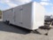 1998 DAWSON ENCLOSED CAR HAULER TRAILER,  26', REAR RAMP GATE, SIDE ENTRY,