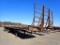 FRUEHAUF FLATBED TRAILER,  40', BULKHEAD HEADACHE RACK, TANDEM AXLE, SPRING