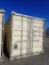 SHIPPING CONTAINER,  20', (1) SET OF END DOUBLE DOORS, FORK HOLES S# HHXU33