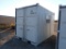 OFFICE / STORAGE CONTAINER,  12' X 7' X 8' TALL, END DOORS, WALK-IN DOOR, W