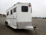 2017 SUNDOWNER HORSE TRAILER,  12', TANDEM AXLE, SINGLE TIRE, 2 STALL, FRON