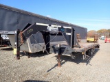 DIAMOND C UTILITY TRAILER,  GOOSENECK, 15' DECK, 5' DOVETAIL, FOLDING RAMPS