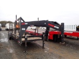2013 KEARNEY EQUIPMENT TRAILER,  GOOSENECK, 25', TANDEM AXLE, SINGLE TIRE,