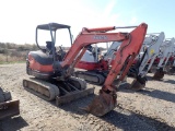 KUBOTA MINI EXCAVATOR, 2293+ HRS SHOWING,  DIESEL, OROPS, RUBBER TRACKS, BA