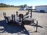 WELDING TRAILER,  5' X 10', SINGLE AXLE, 5000-LB, BOTTLE RACK, TOOLBOX, LEA