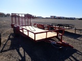 2025 TIGER BP71413 UTILITY TRAILER,  14', RAMP GATE, SINGLE AXLE, SINGLE TI