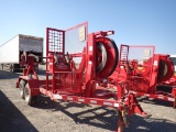 BRENCO TEN36 SG94 REEL CARRIER TRAILER,  PINTLE HITCH, W/ TENSIONER FEEDER,