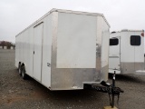 2023 QUALITY ENCLOSED TRAILER,  20', TANDEM AXLE, SINGLE TIRE, FOLDING RAMP
