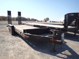 2014 INTERSTATE EQUIPMENT TRAILER,  PINTLE HITCH, 21', 3' DOVE TAIL, FOLDIN