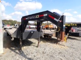 2023 RAWMAXX EQUIPMENT TRAILER,  GOOSENECK, 36', DOVETAIL, FOLDING MEGA RAM