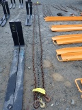 (5) LIFTING CHAINS W/HOOKS,  20'