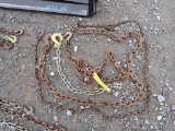 (4) SHORT BITS OF CHAIN W/ HOOKS