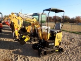 AGT H12R MINI EXCAVATOR,  420 CC GAS, 15-HP, RUBBER TRACKS, PUSH BLADE, MAN