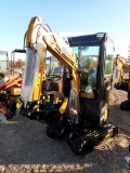 AGT H13R MINI EXCAVATOR,  CAB WITH FAN, 420 CC GAS, 15-HP, RUBBER TRACKS, P