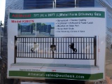 DRIVEWAY GATE,  MODEL K2007N, 7' X 20', HORSE MOTIF