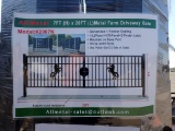 DRIVEWAY GATE,  MODEL K2007N, 7' X 20', HORSE MOTIF