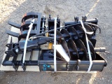 AGT MINI EXCAVATOR ATTACHMENT SET,  BUCKET, QUICK HITCH, GRAPPLE, AUGER, RA
