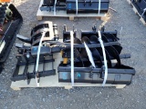 AGT MINI EXCAVATOR ATTACHMENT SET,  BUCKET, QUICK HITCH, GRAPPLE, AUGER, RA