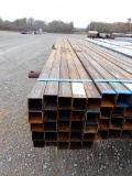 BUNDLE OF (25) LENGTHS OF SQUARE TUBING,  2-1/2