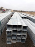 BUNDLE OF (16) LENGTHS OF SQUARE TUBING,  GALVANIZED, 4